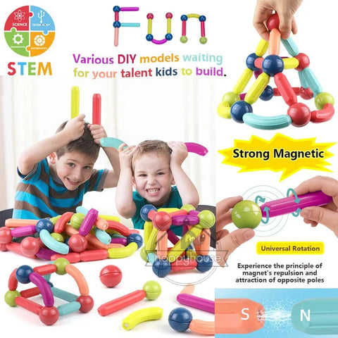 Magnetic Constructor Blocks Set - Toys for Kids