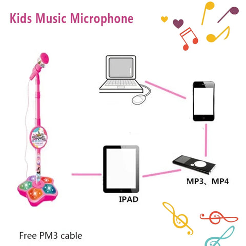 Kids Karaoke Microphone with Stand - Song/Music