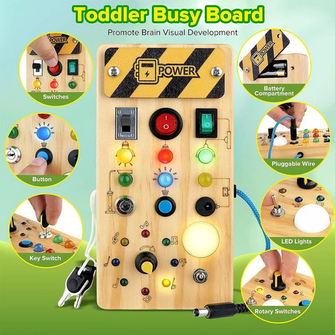 Board Sensory Wooden - LED Light / Switch Control