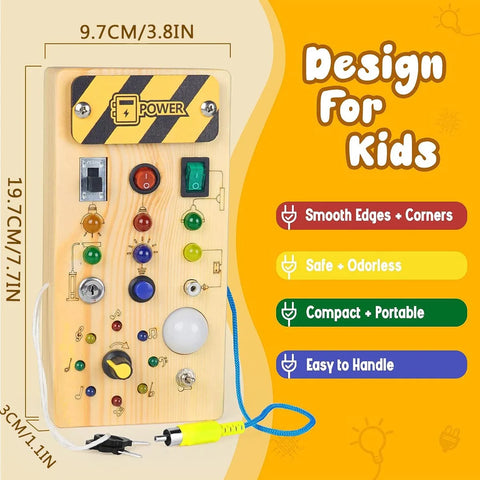 Board Sensory Wooden - LED Light / Switch Control