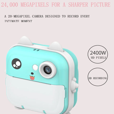 Digital & Print Children Camera - Blue/Pink