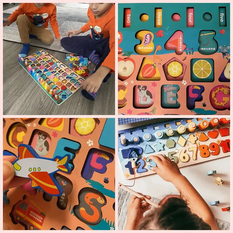 Montessori Wooden Worlds/Numbers Puzzle Sorting