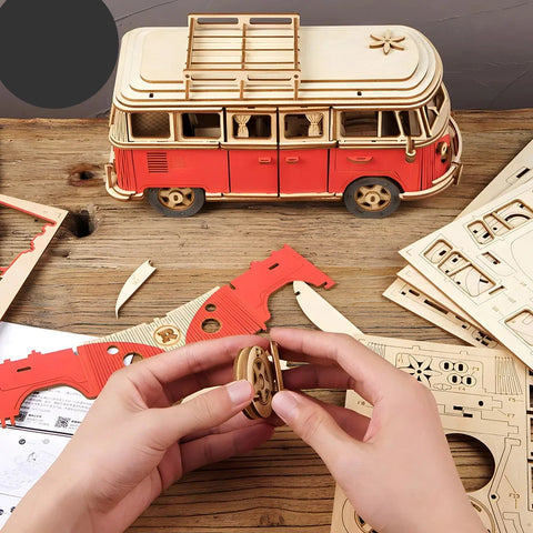 Wooden Model 3D BUS - Montessori Education