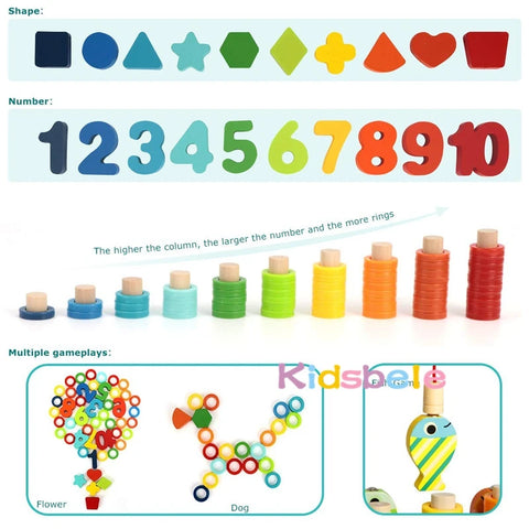 Montessori Wooden Worlds/Numbers Puzzle Sorting